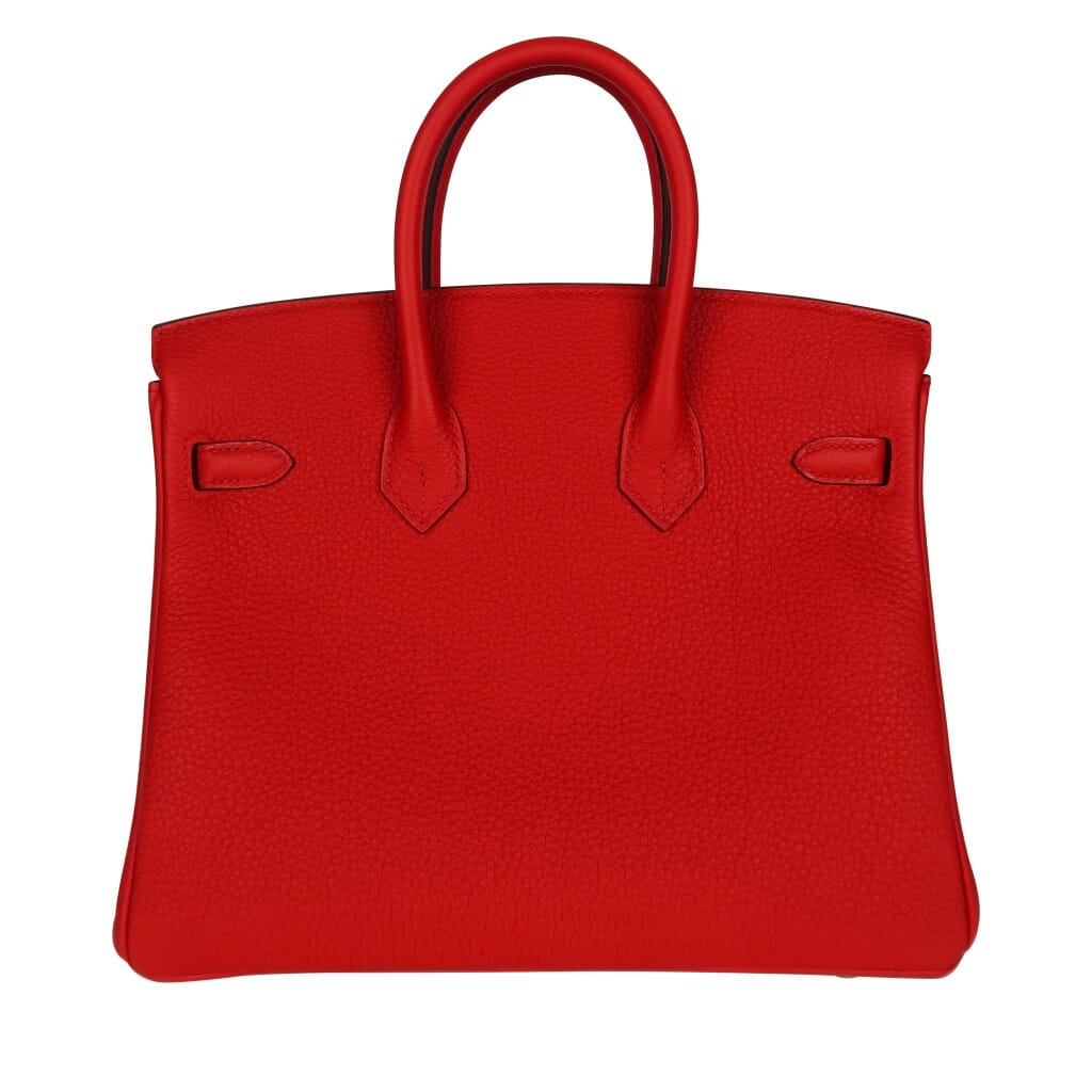 Rouge de Coeur Togo Retourne Birkin 25 Palladium Hardware, 2025