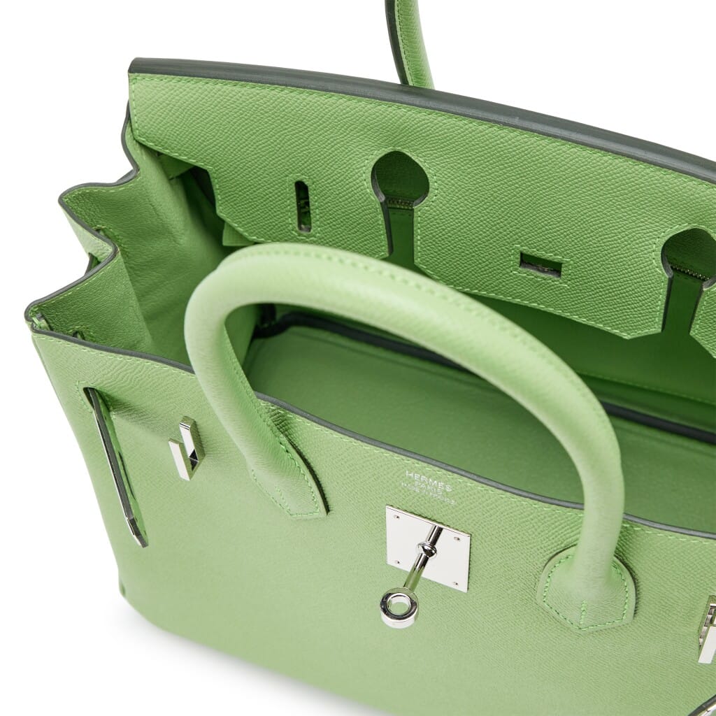Vert Criquet Epsom Birkin 30 Palladium Hardware, 2020
