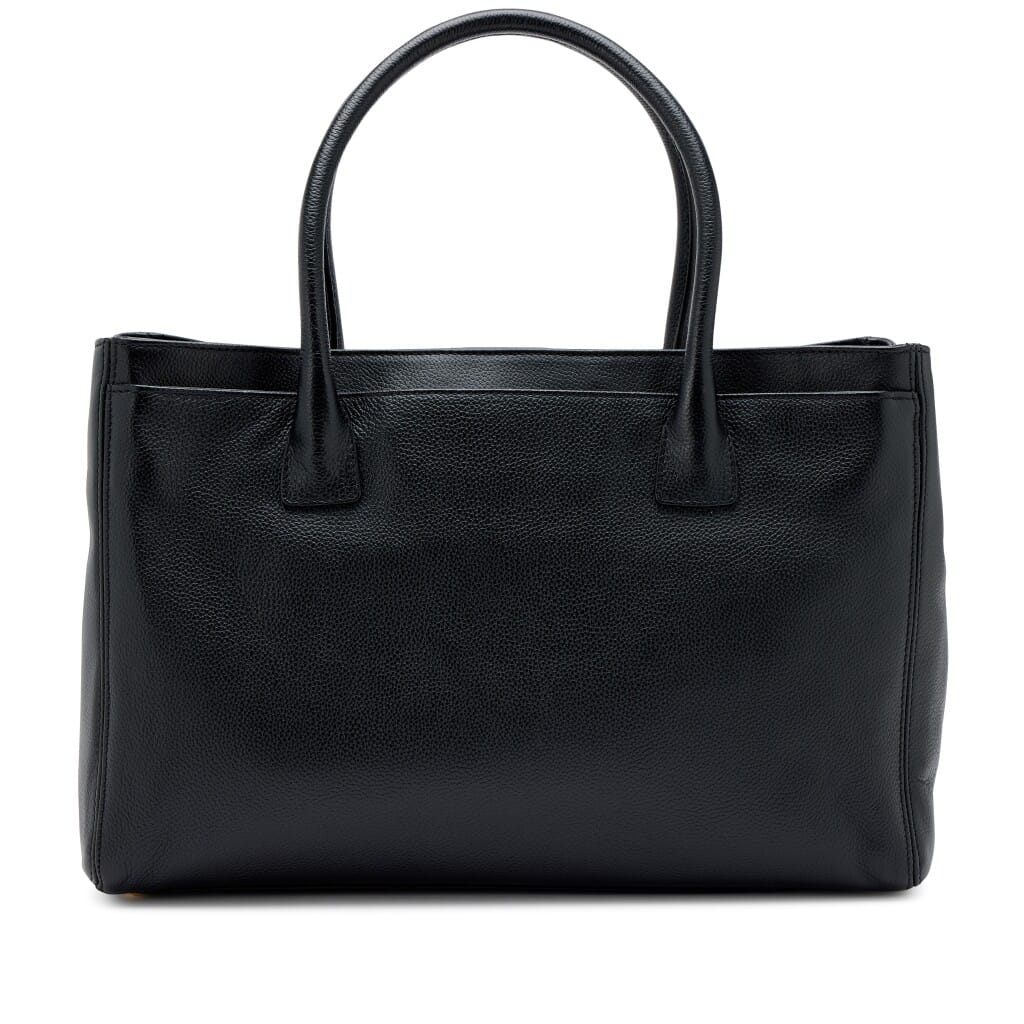 Black Calfskin Cerf Executive Shopper Tote Gold Hardware, 2011-2012