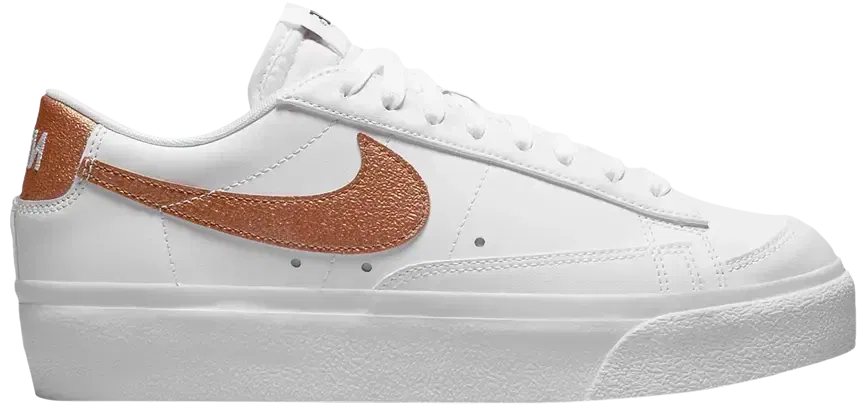 Nike Wmns Blazer Low Platform 'White Metallic Copper'