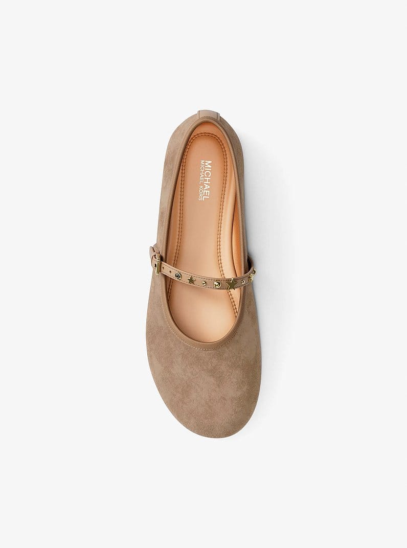 Phoebe Embellished Leather Ballet Flat