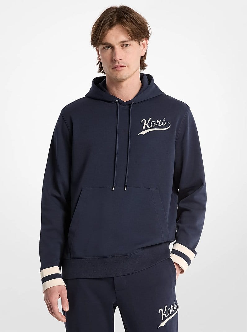KORS Varsity Knit Cotton Blend Hoodie