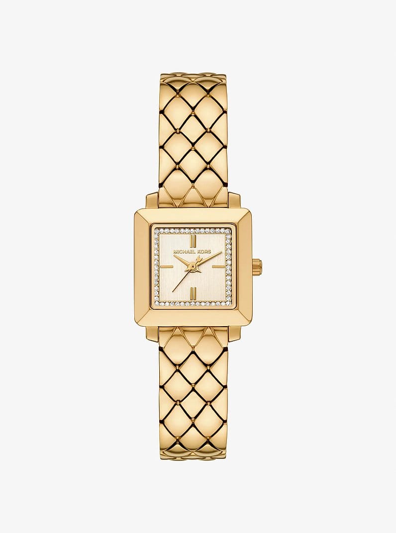 Petite Gwynn Pavé Gold-Tone Watch