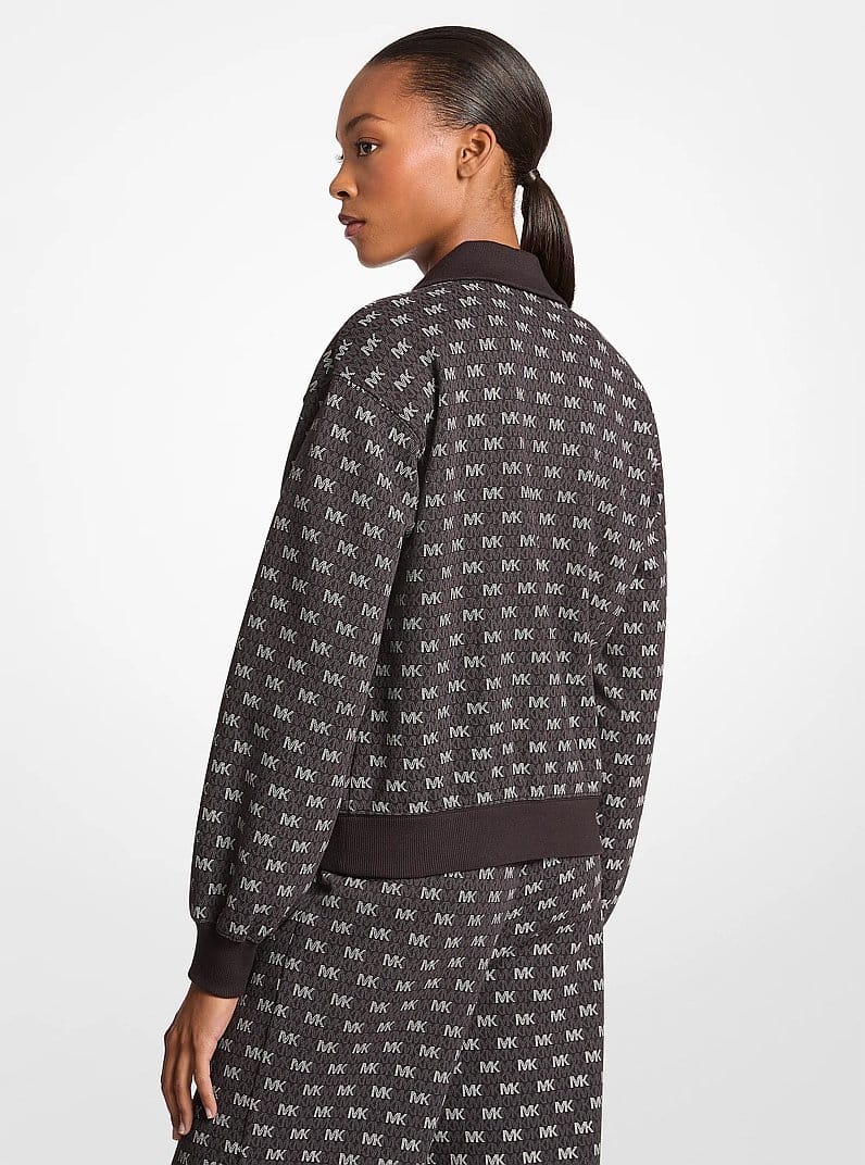 Logo Cotton Blend Zip-Up Jacket