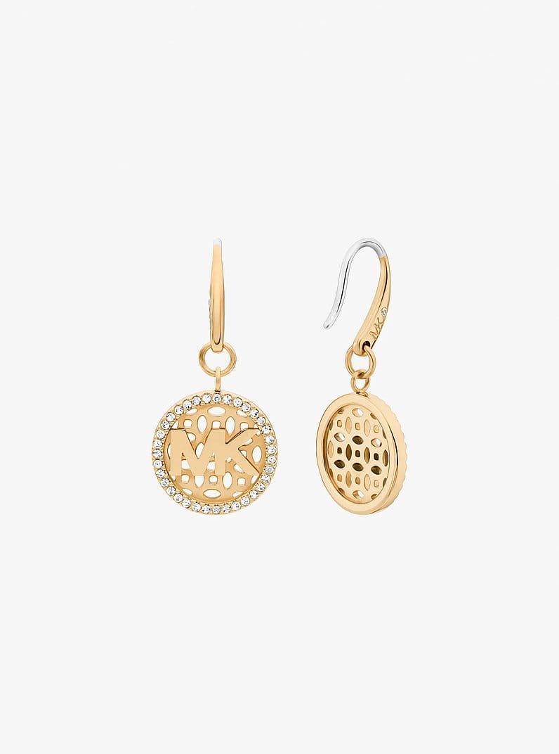 Pavé Logo Charm Earrings