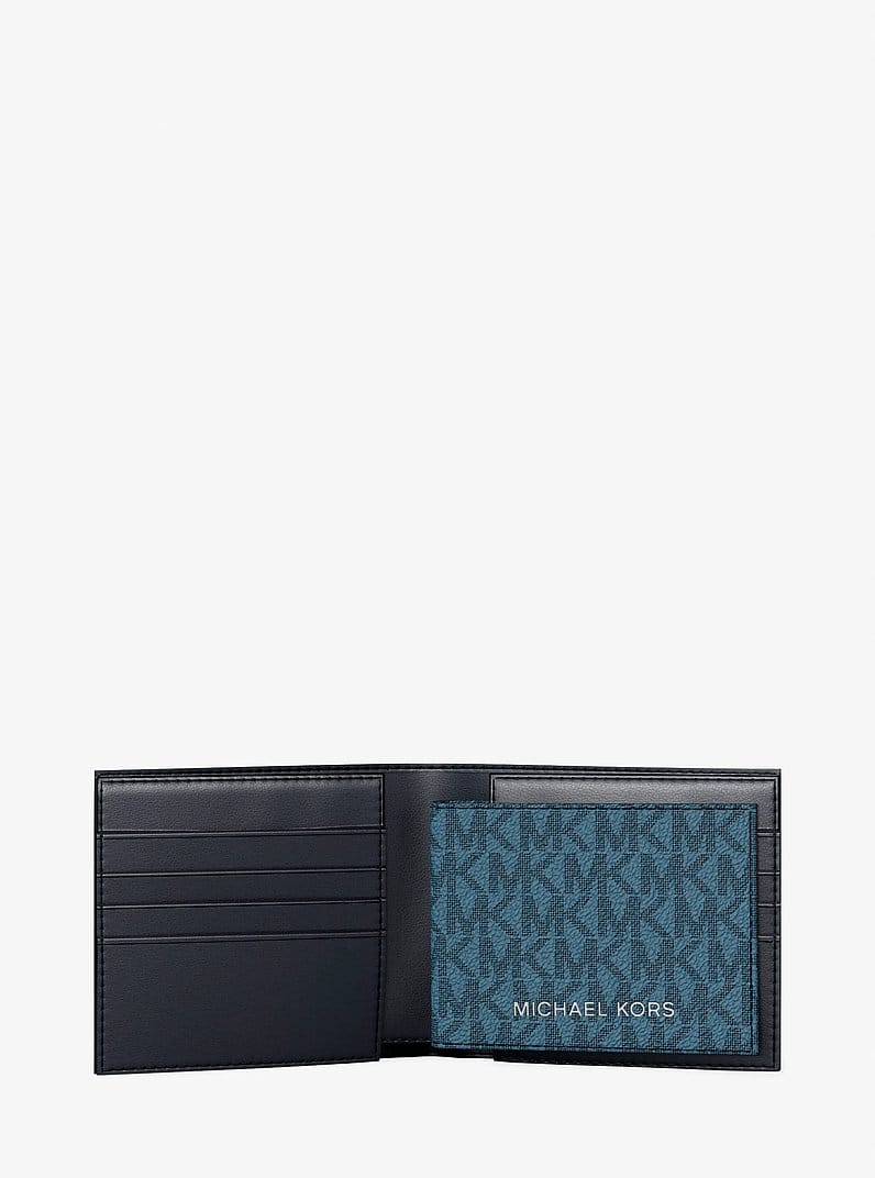 Cooper Striped Signature Logo Billfold Wallet With Passcase