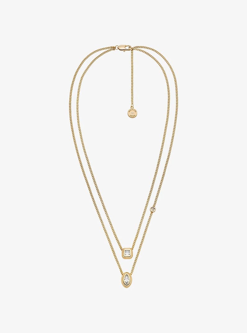 Cubic Zirconia Double Layered Necklace
