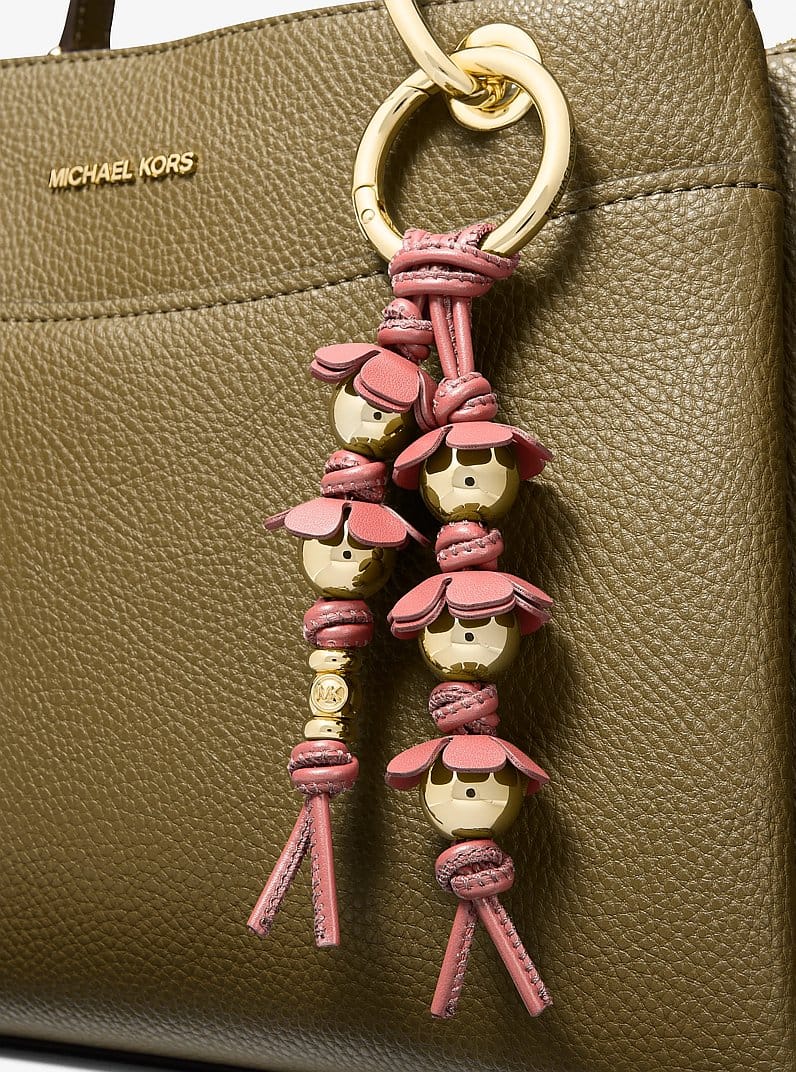Embellished Floral Bag Charm