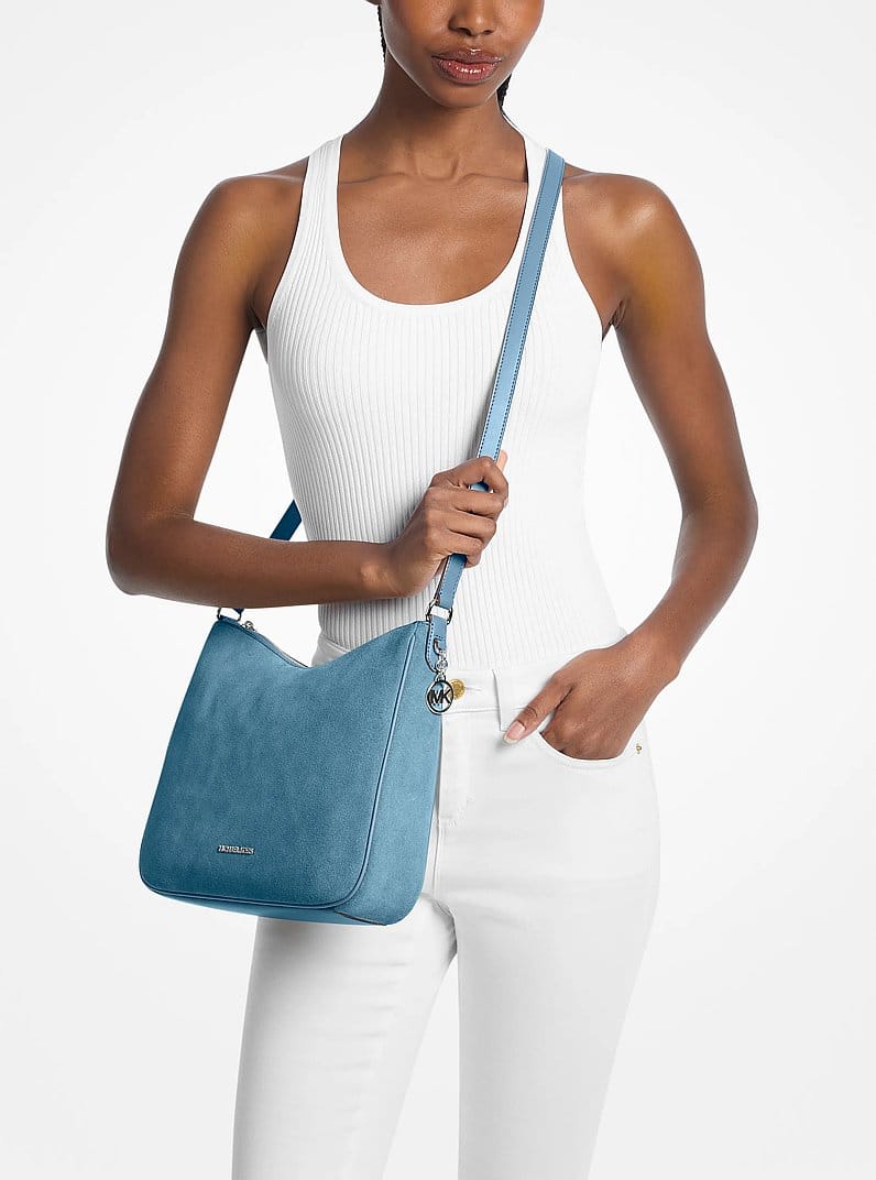 Nayla Medium Suede Messenger Bag