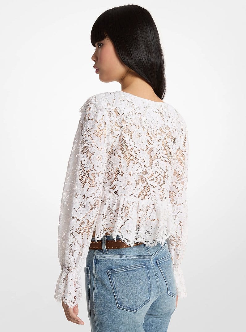 Corded Floral Lace Blouse