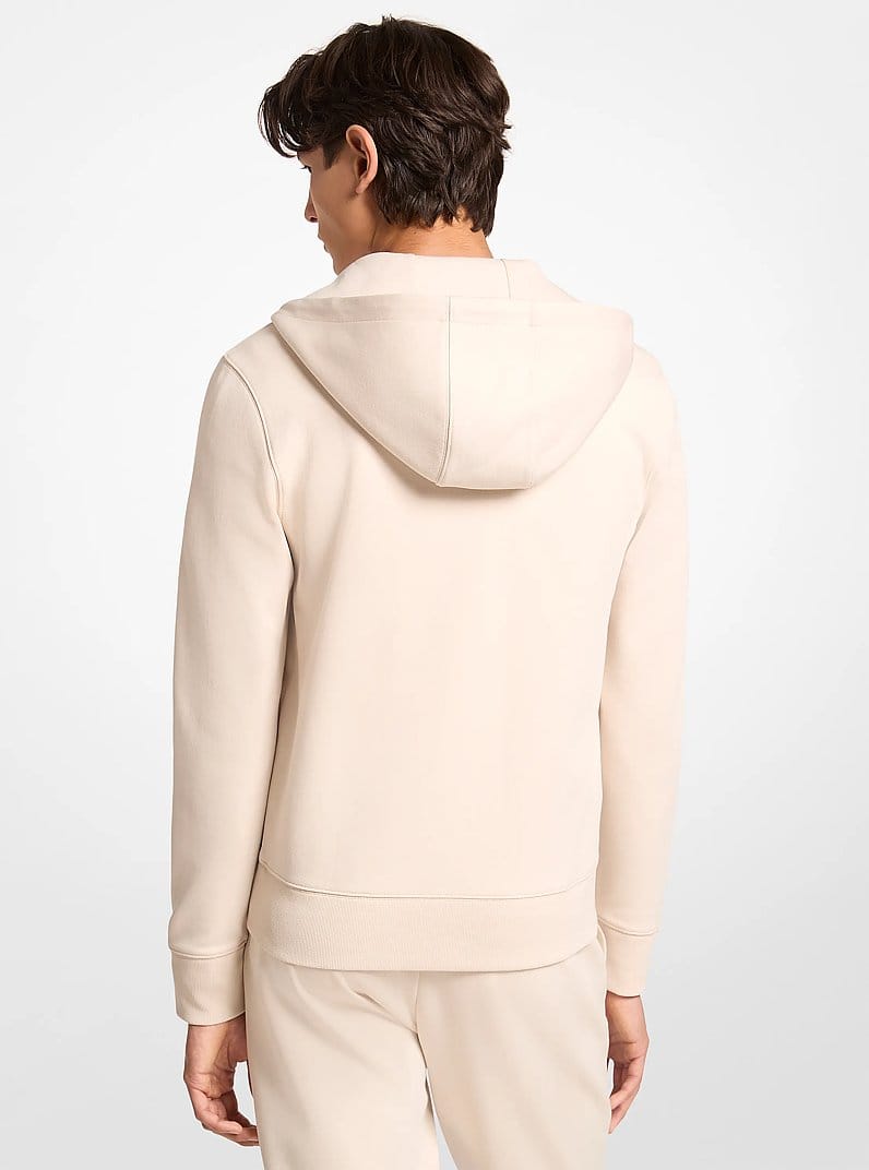 Logo Cotton Blend Zip-Up Hoodie