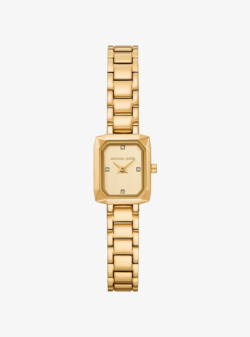 Micro Alane Pavé Gold-Tone Watch
