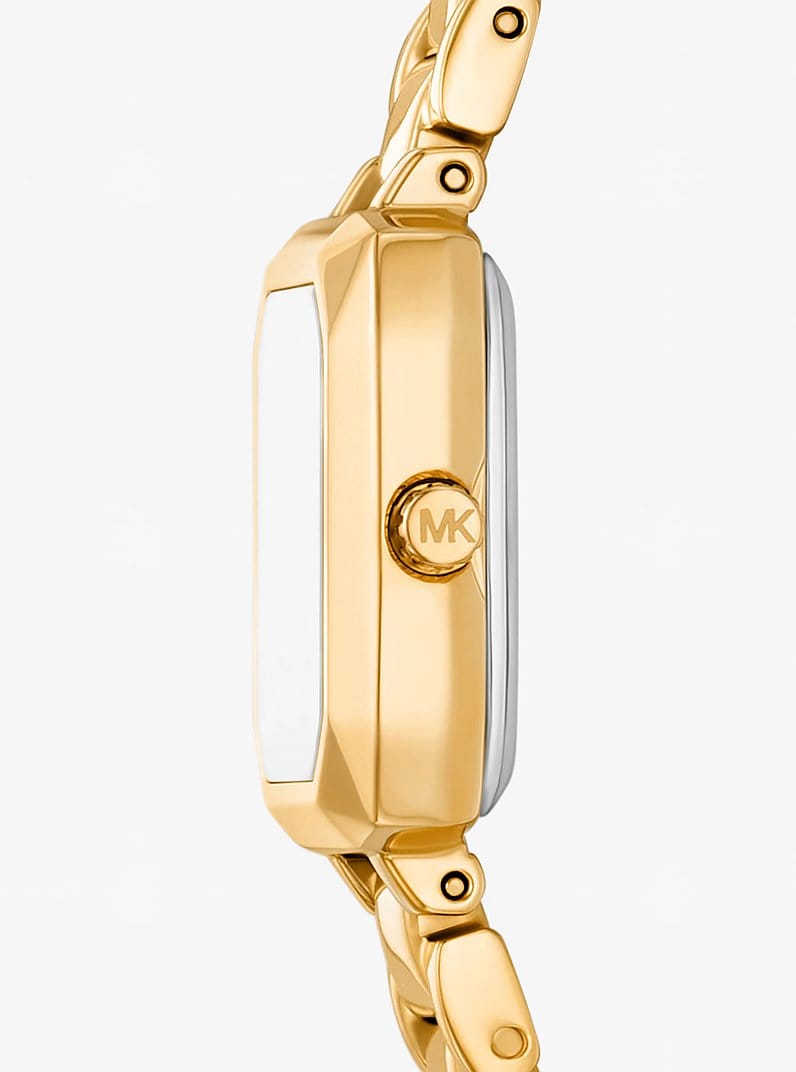 Micro Alane Pavé Gold-Tone Watch