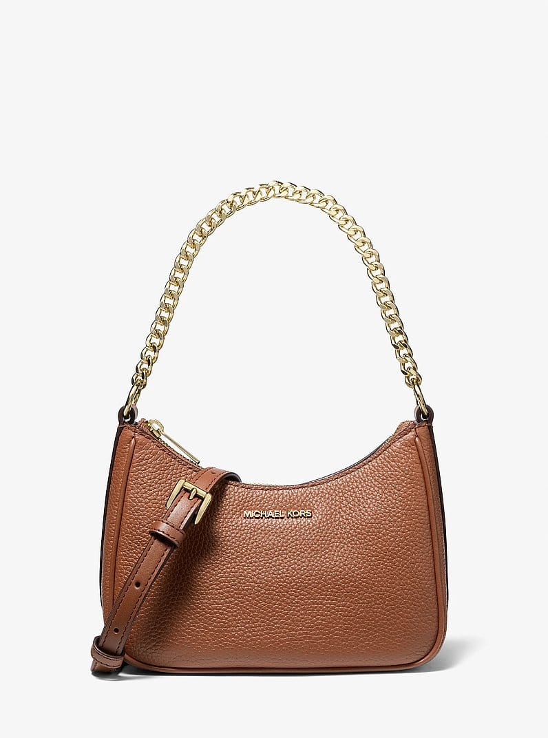 Jet Set Travel Small Pebbled Leather Convertible Crossbody Bag