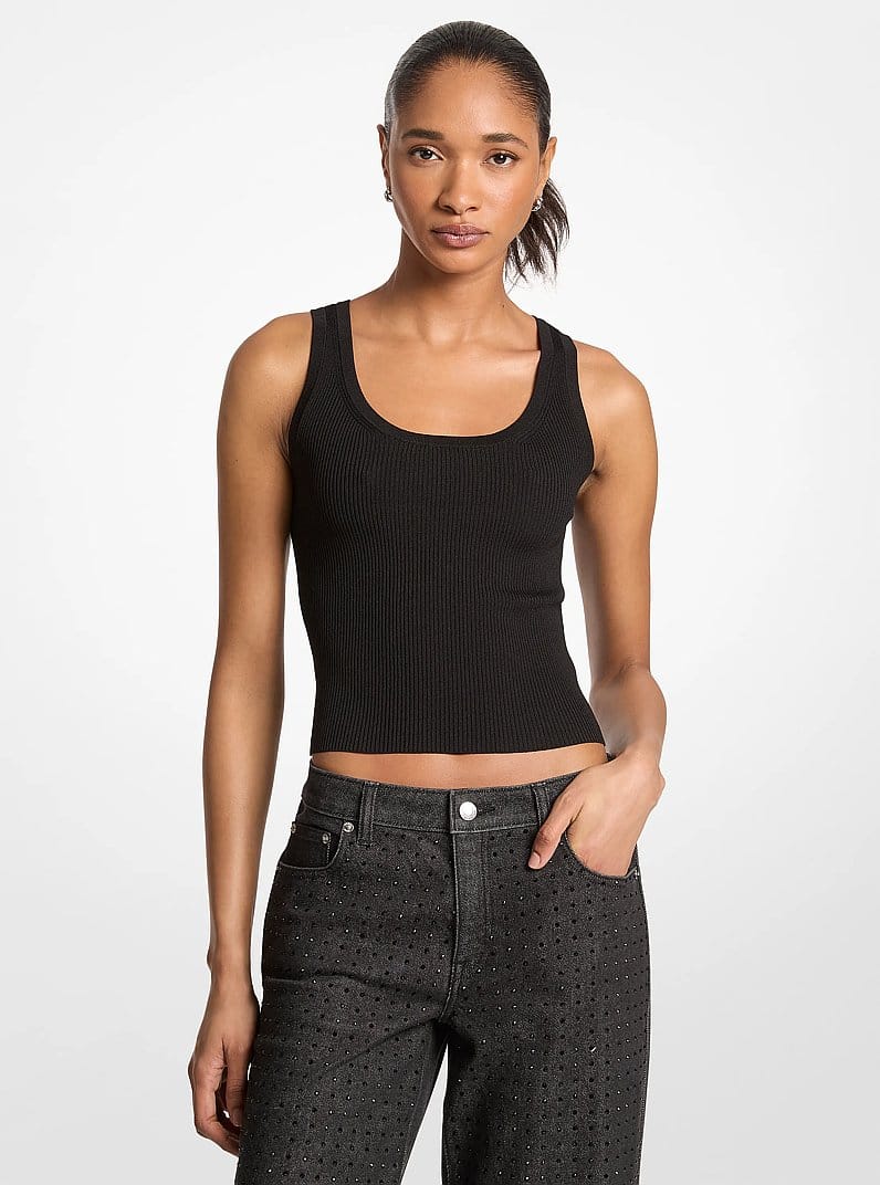 Ribbed Viscose Tank Top