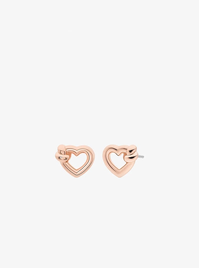 Knotted Heart Necklace and Earrings Gift Set