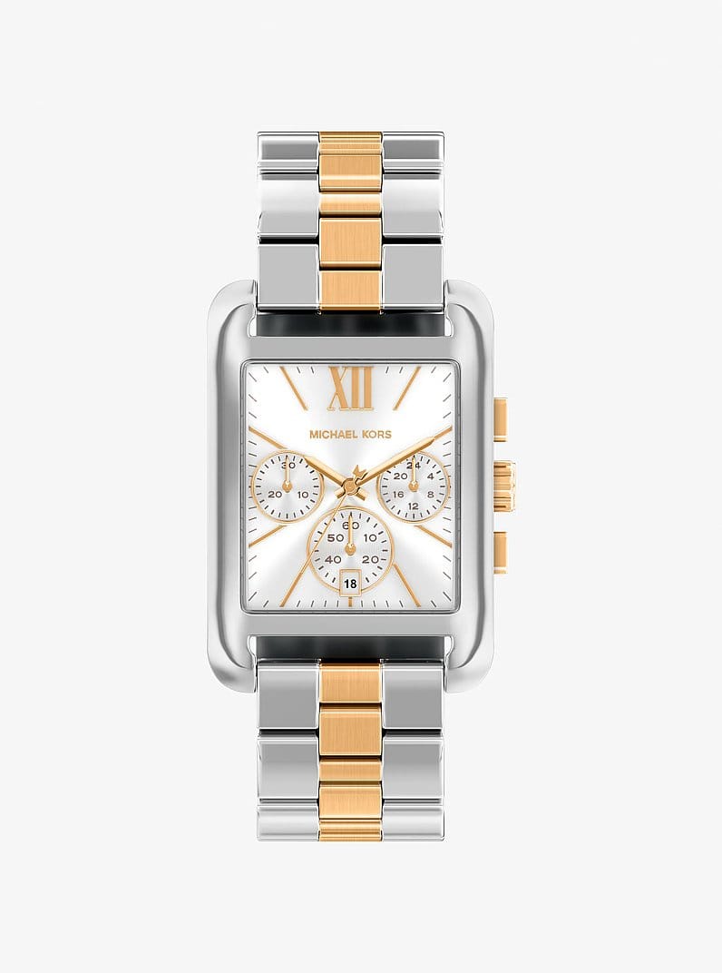 Oversized Monroe Two-Tone Watch