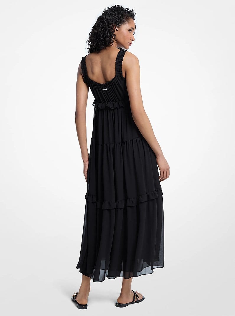 Ruffled Georgette Maxi Dress