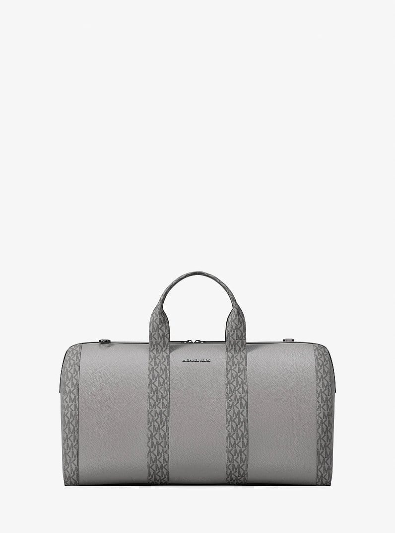 Cooper Pebbled Leather and Signature Logo Duffel Bag