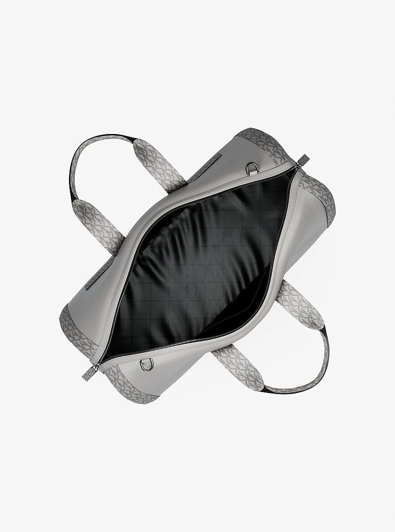 Cooper Pebbled Leather and Signature Logo Duffel Bag