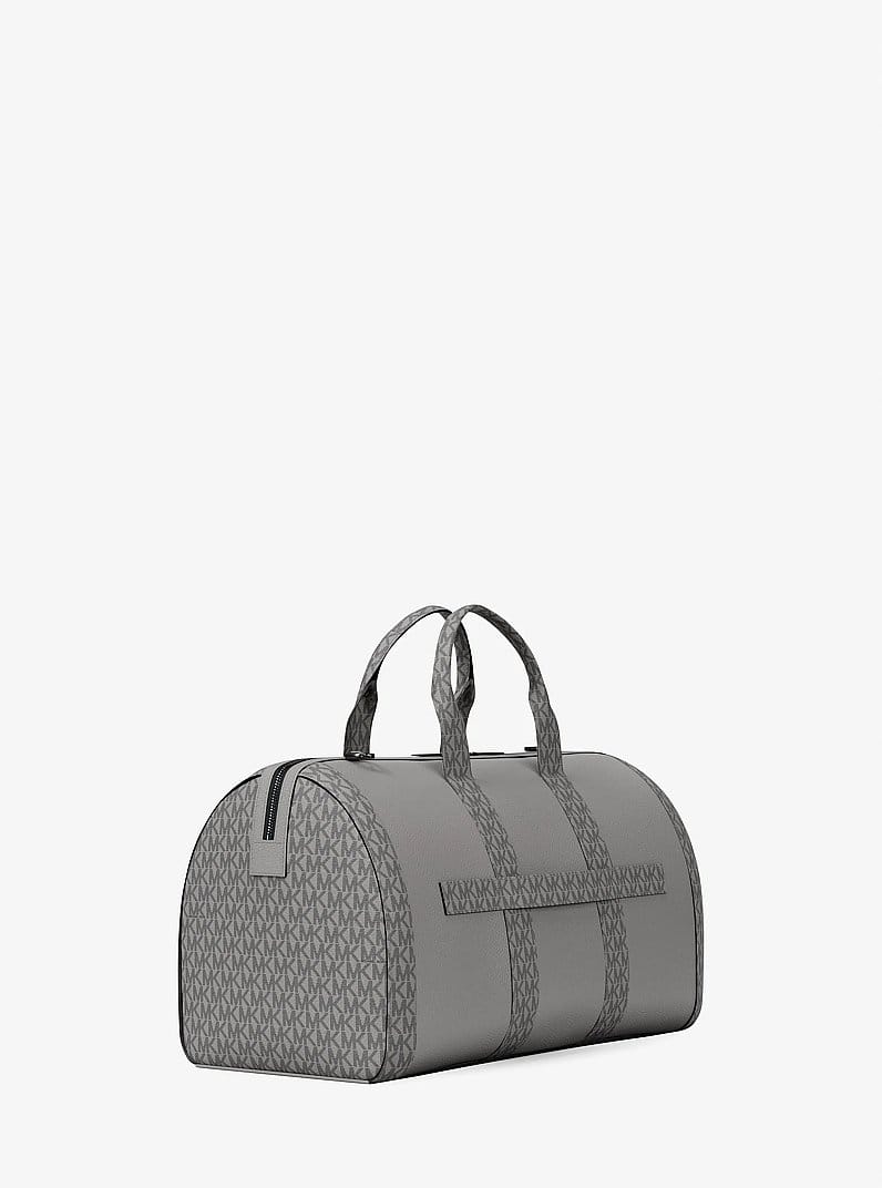Cooper Pebbled Leather and Signature Logo Duffel Bag