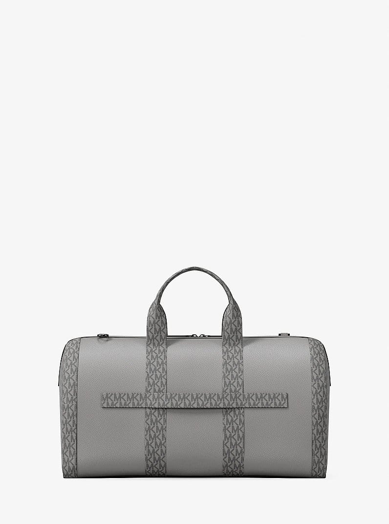 Cooper Pebbled Leather and Signature Logo Duffel Bag