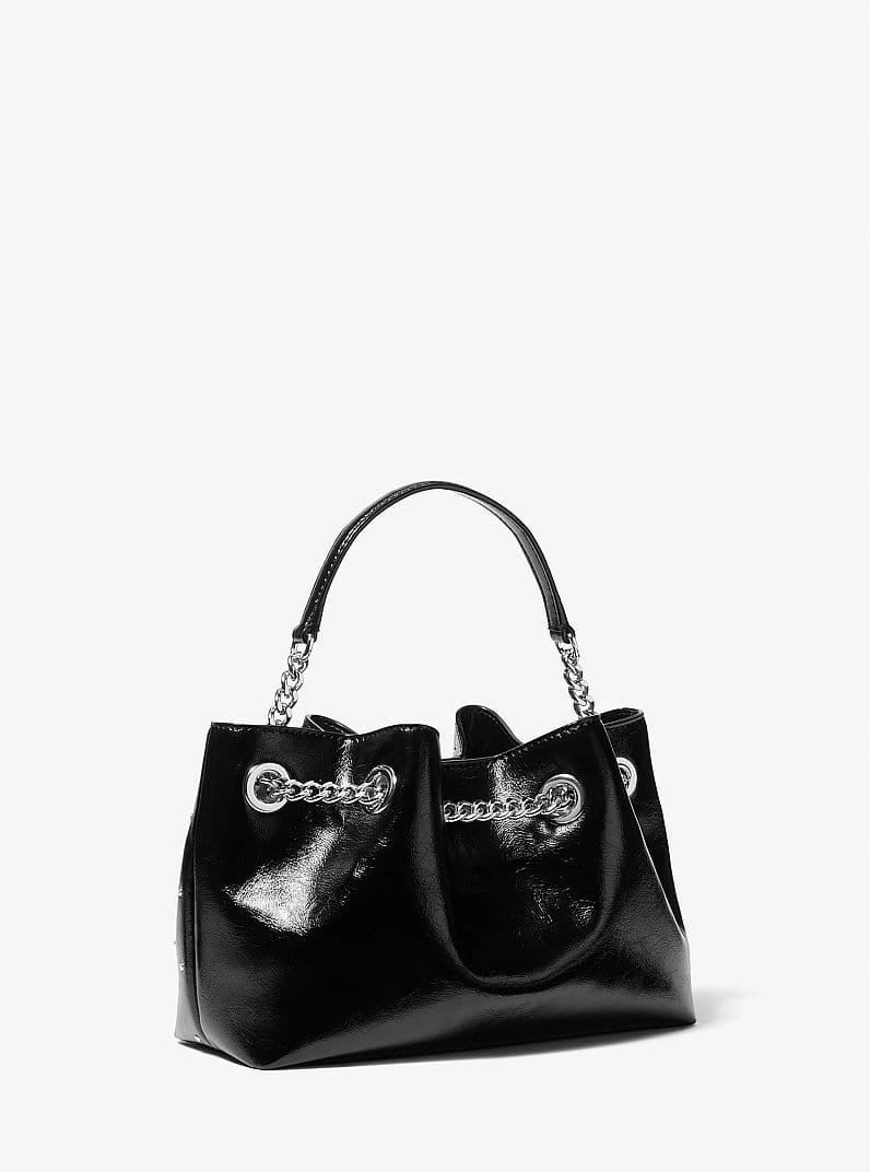 Mina Small Polyester Microsuede Crossbody Bag