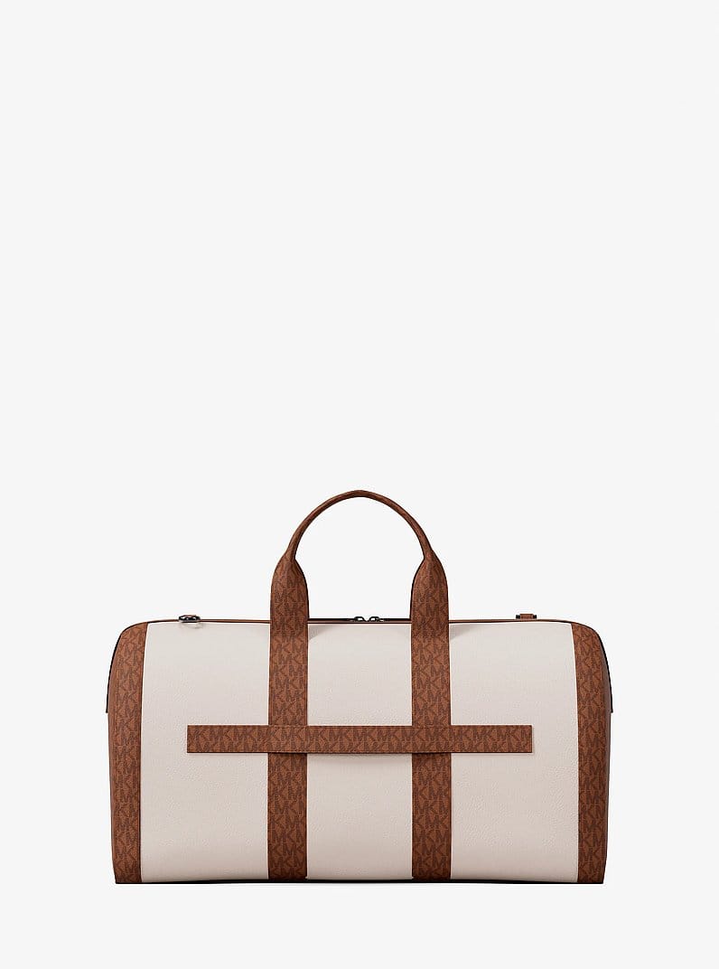 Cooper Pebbled Leather and Signature Logo Duffel Bag