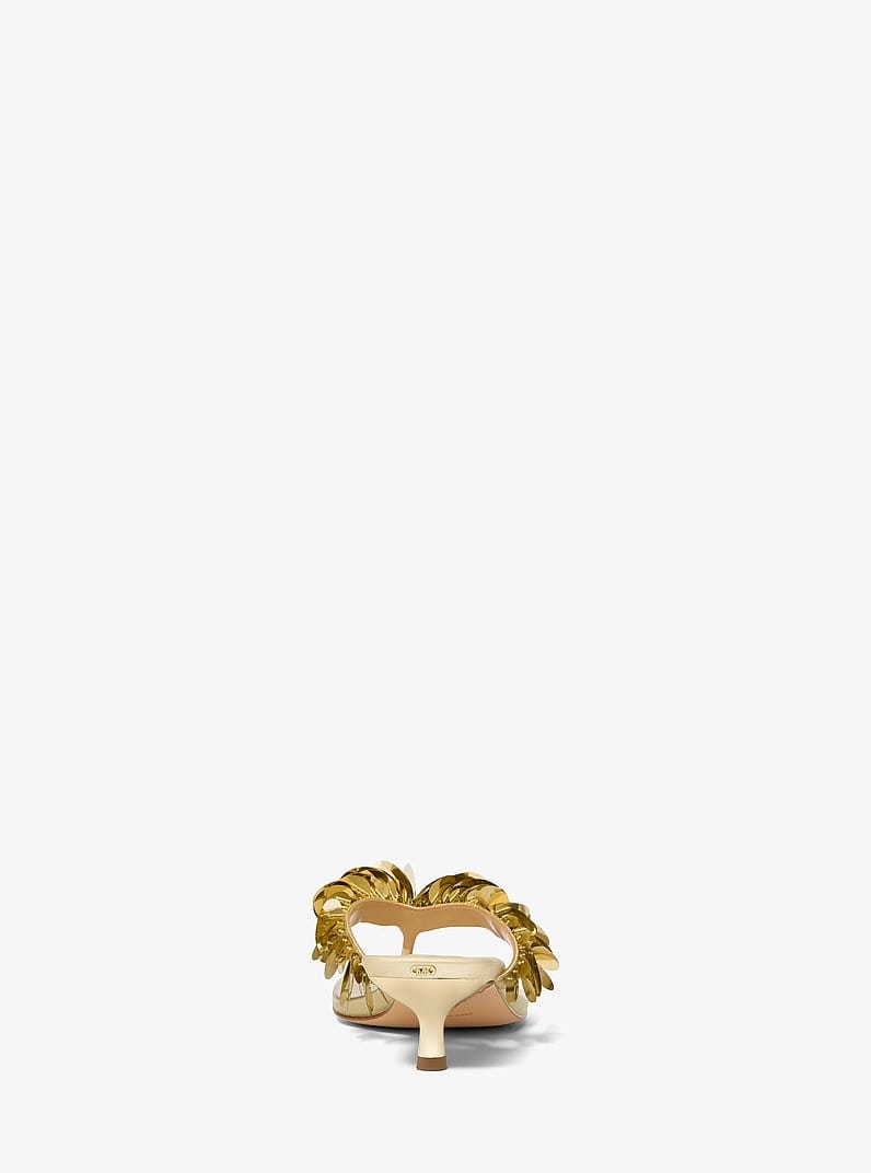 Loretta Sequin Embellished Metallic Sandal