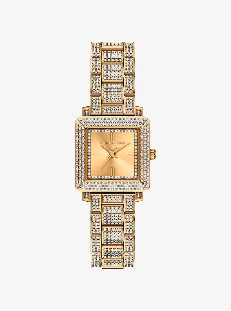 Petite Gwynn Pavé Gold-Tone Watch