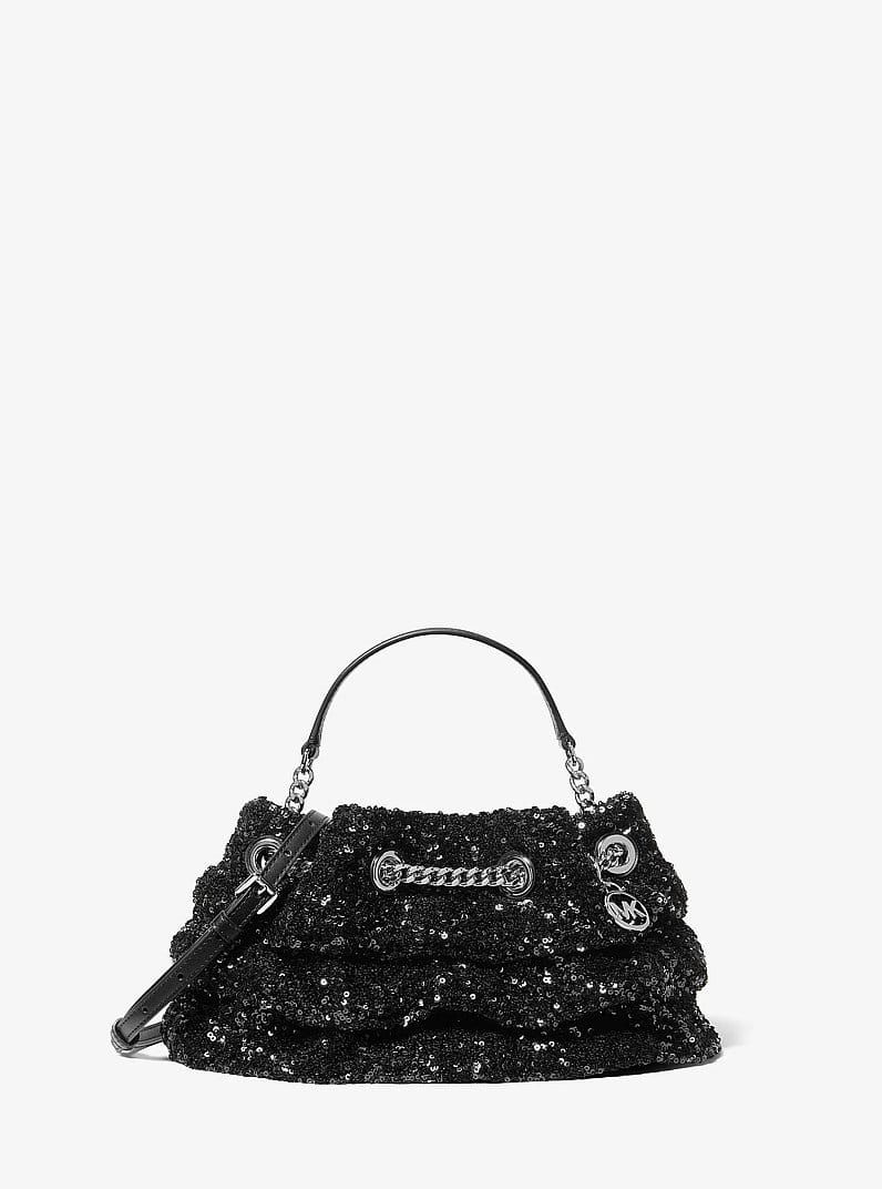 Mina Small Sequin Embellished Convertible Pochette
