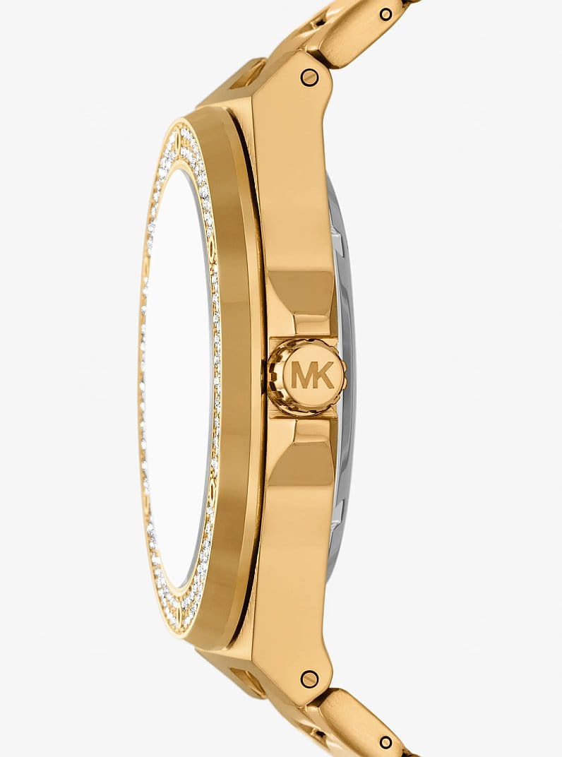 Oversized Lennox Pavé Gold-Tone Watch
