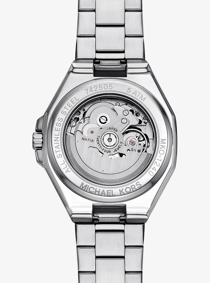 Oversized Callum Pavé Silver-Tone Watch