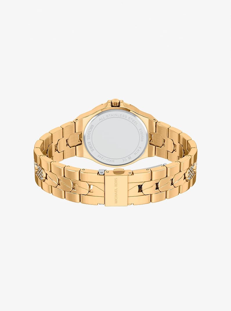 Lennox Pavé Gold-Tone Watch