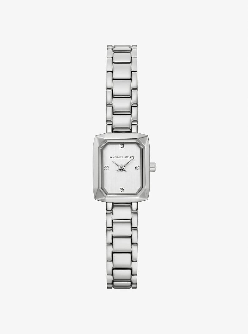 Micro Alane Silver-Tone Pavé Watch
