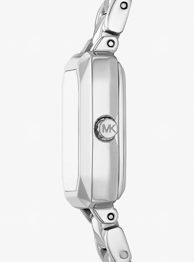 Micro Alane Silver-Tone Pavé Watch