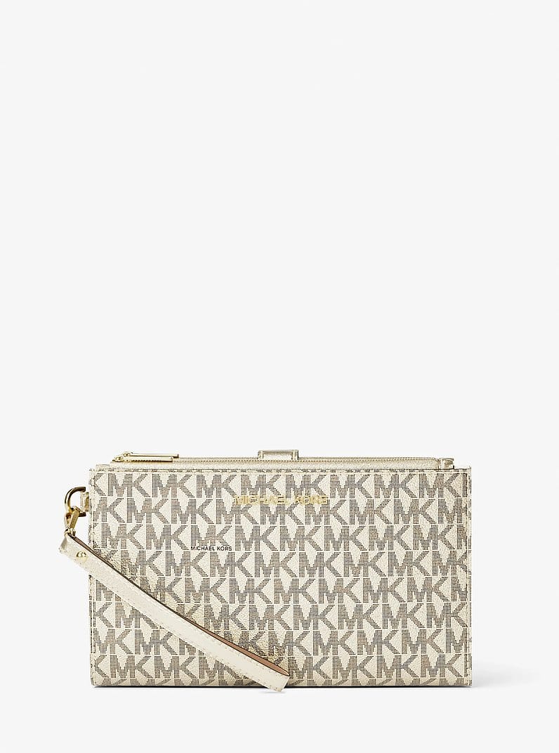Jet Set Travel Large Signature Logo Wristlet
