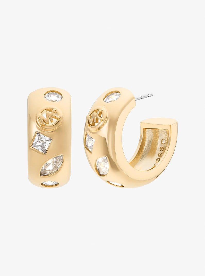 Cubic Zirconia Huggie Earrings