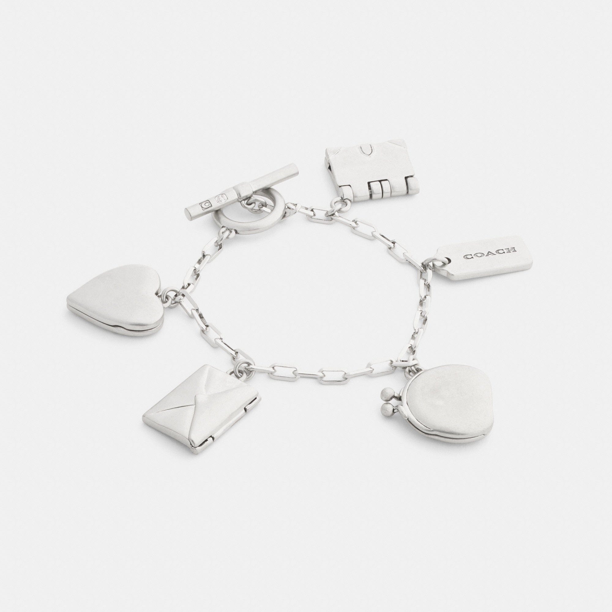 Heart And Book Charm Bracelet