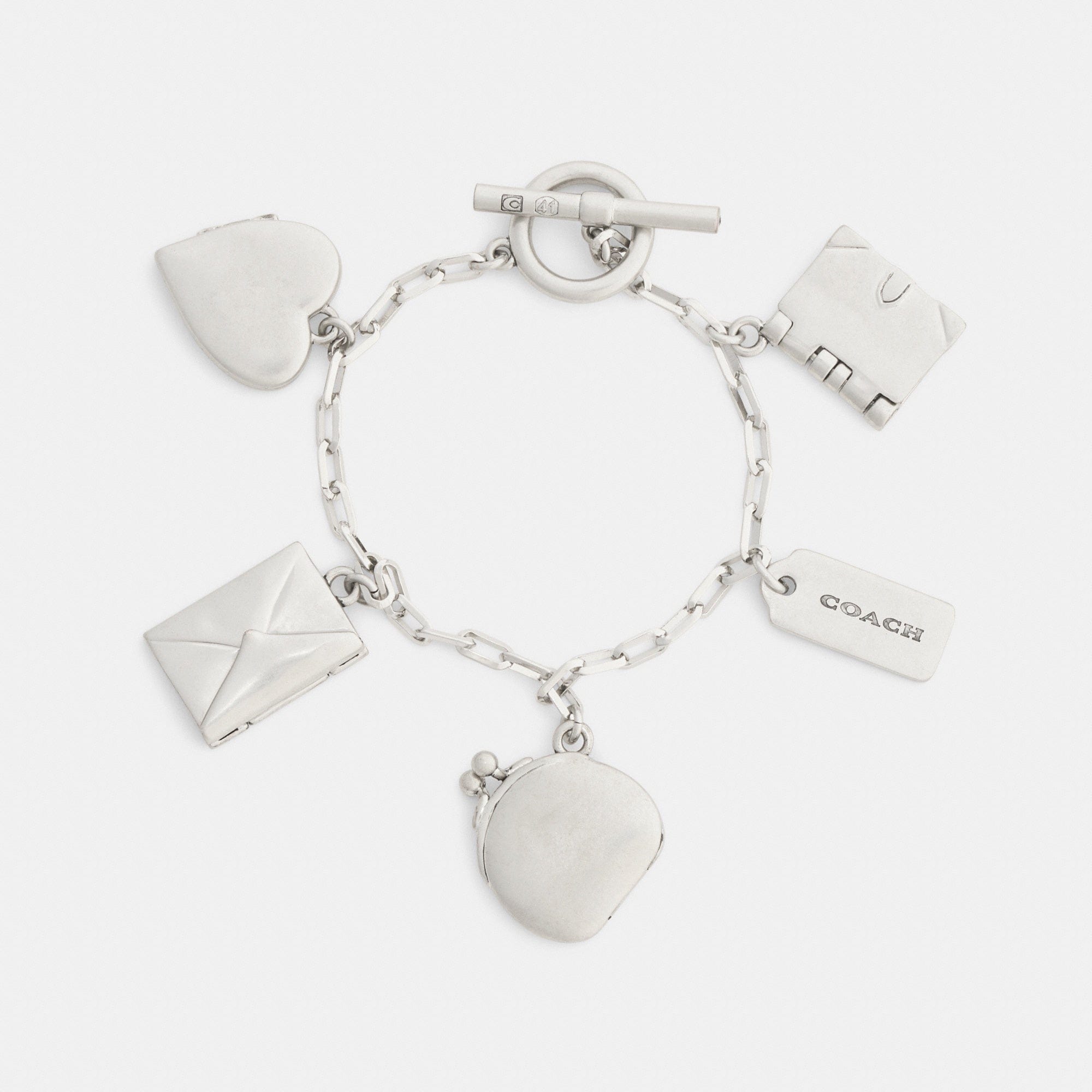 Heart And Book Charm Bracelet