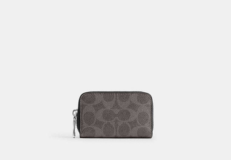 Small Zip Around Card Case In Signature Canvas