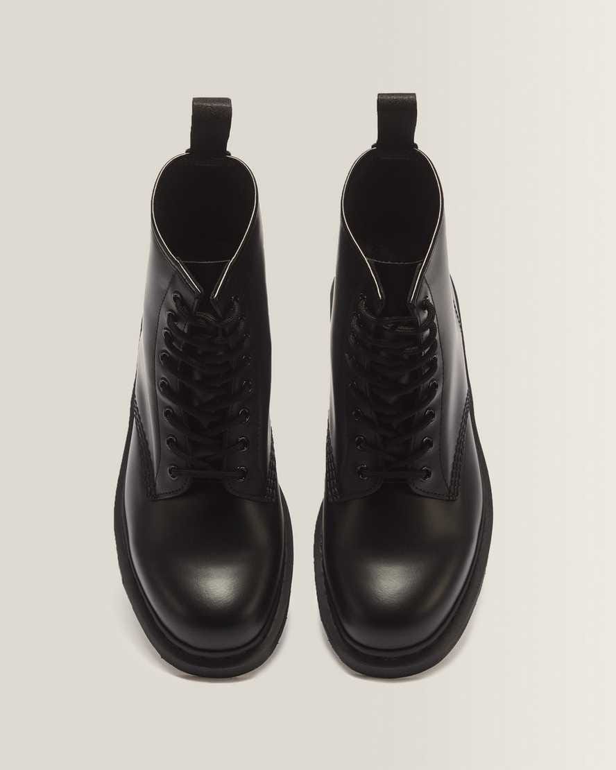 1460 Mono Smooth Leather Lace Up Boots — Black