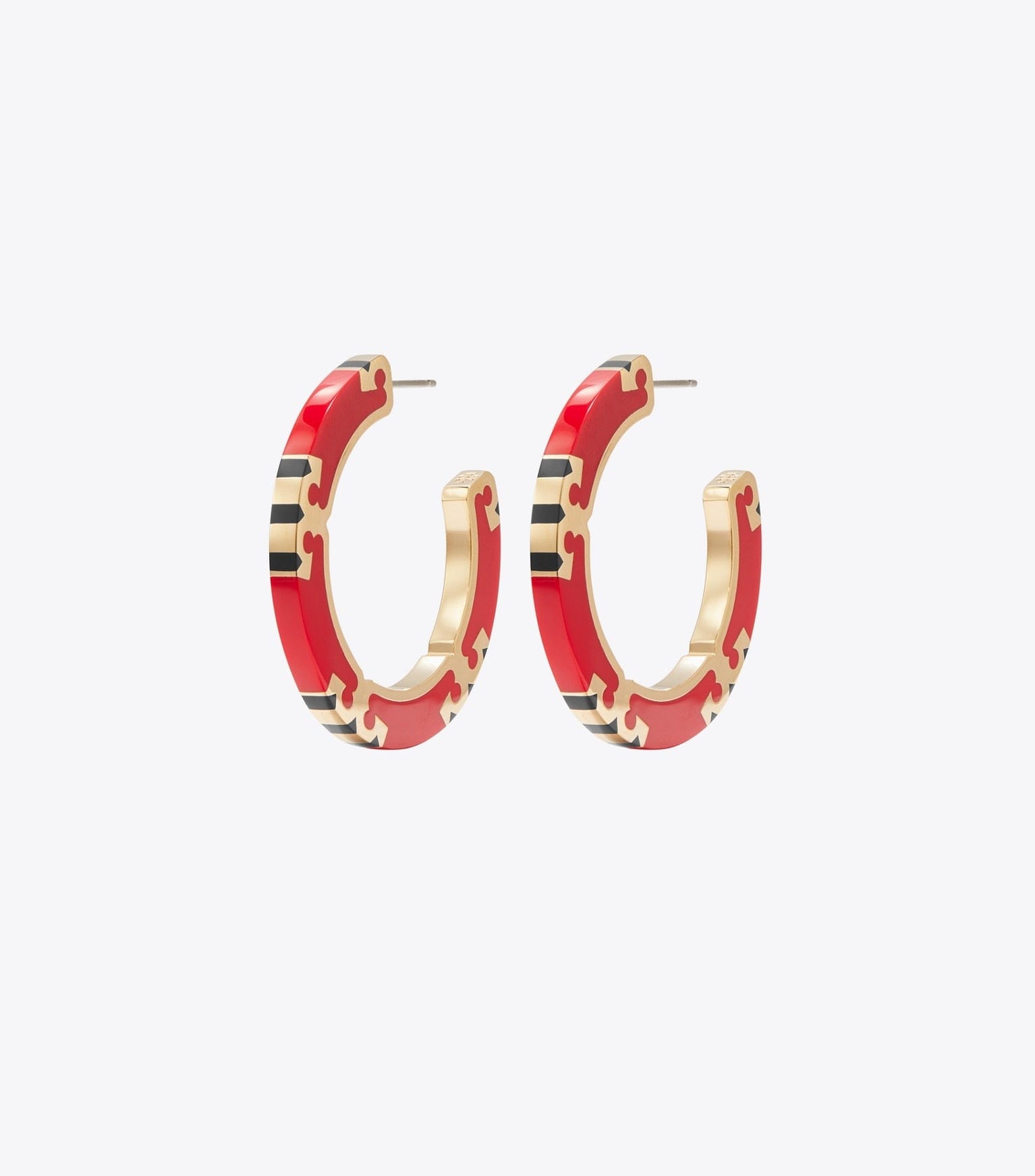 Icon Enamel Hoop Earrings