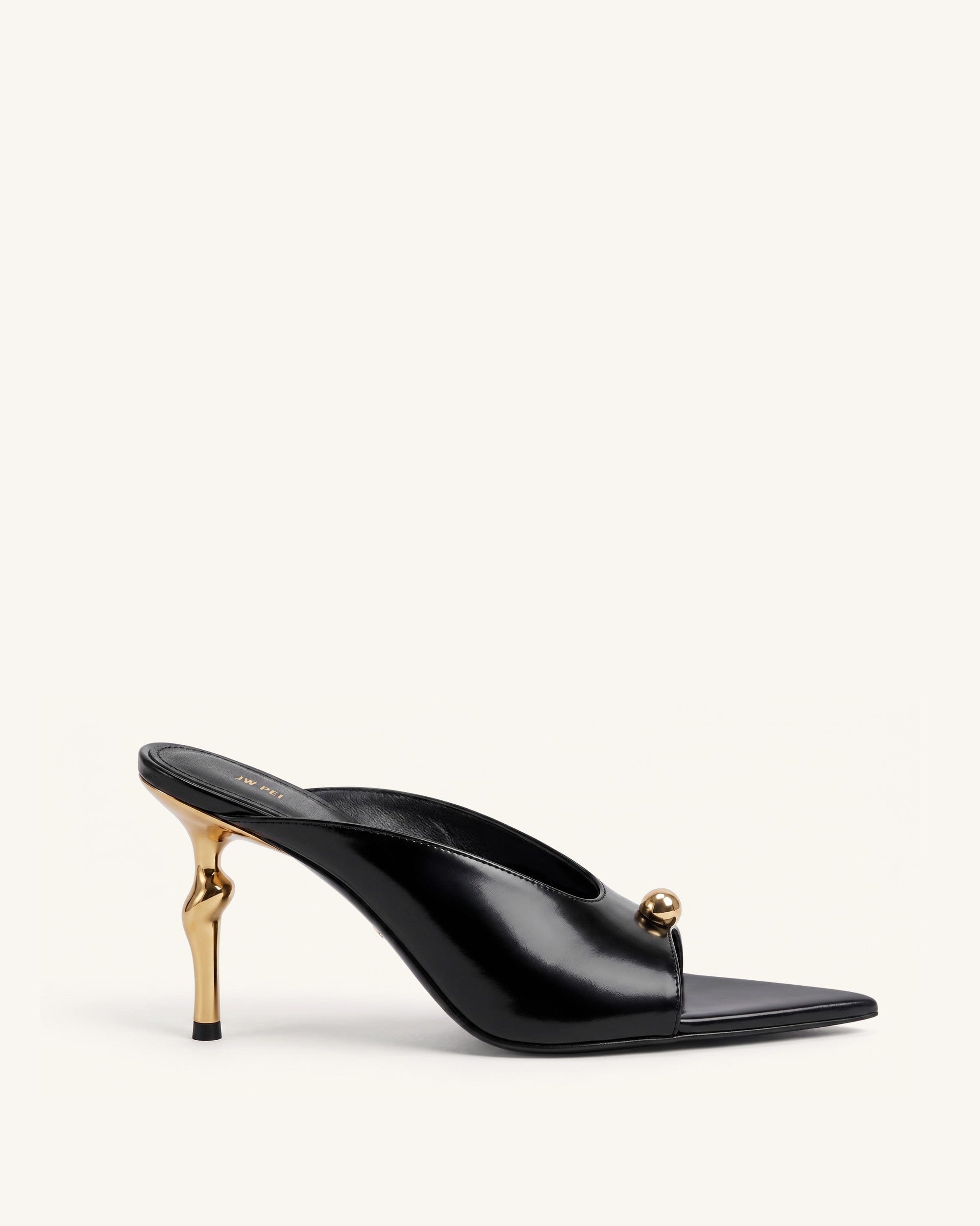 Noemi Pointed-Toe Mule Heels - Burgundy