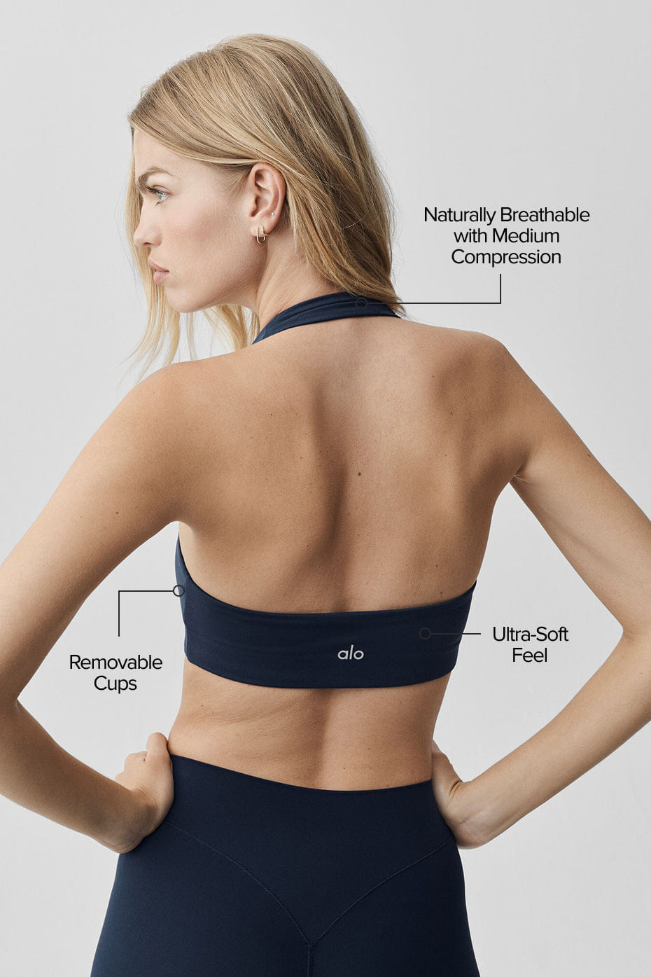 ALO Softsculpt Feel The Heat Halter Bra