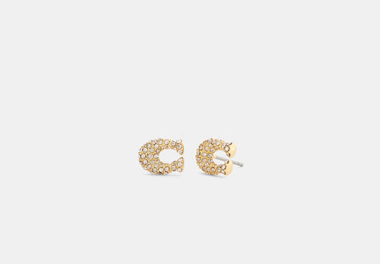 Pavé C Stud Earrings