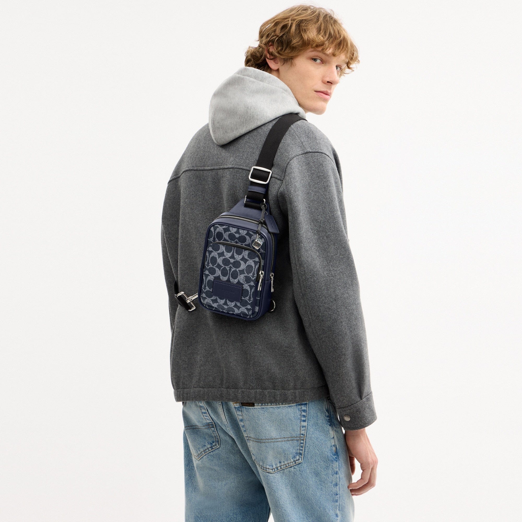 Racer Sling Pack In Signature Canvas With Charms