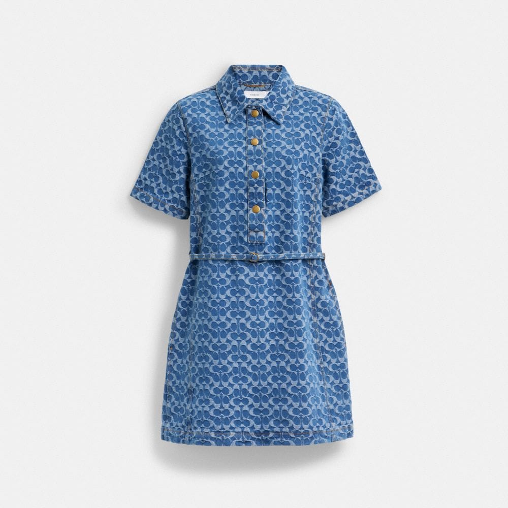 Signature Denim Dress In Organic Cotton