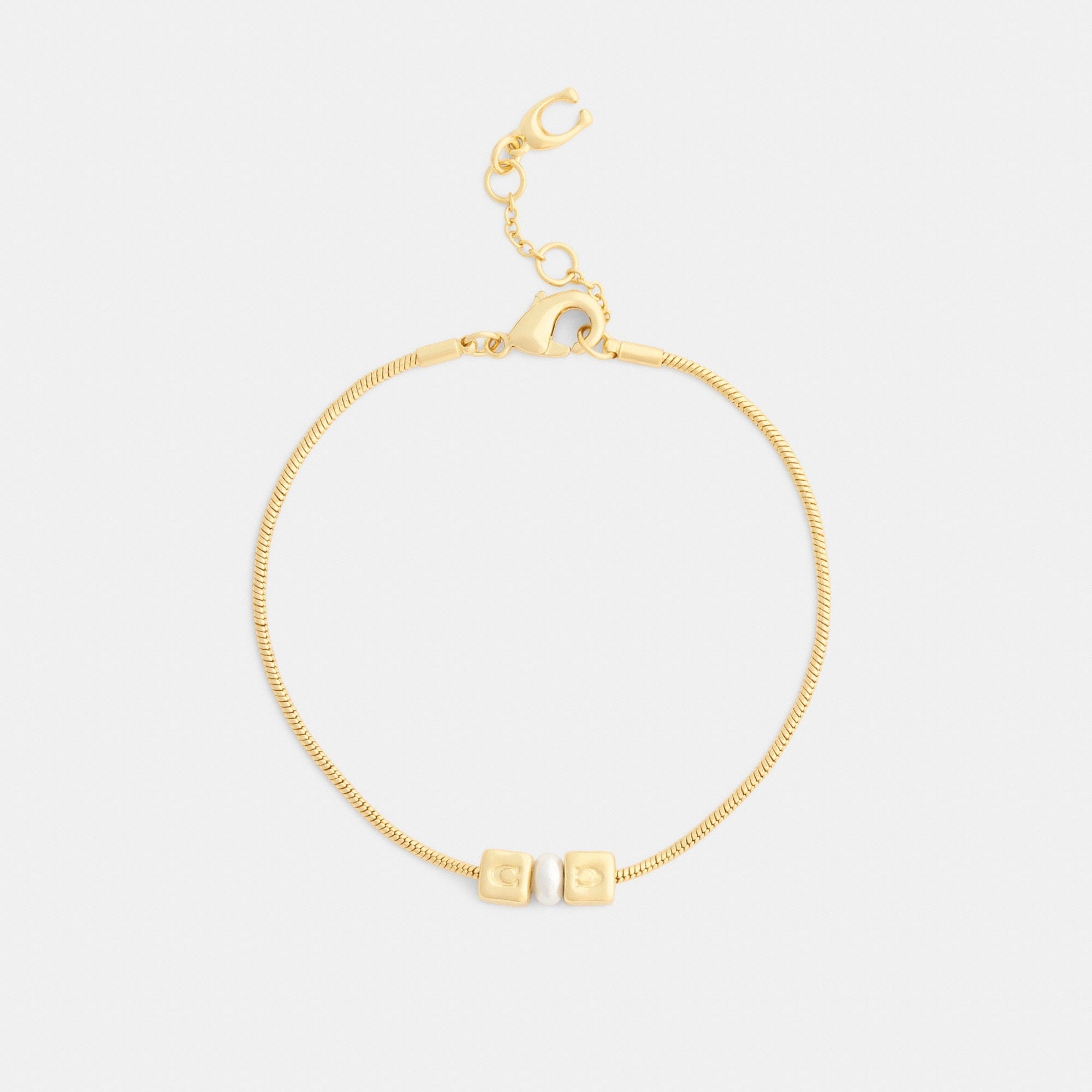 Cube Pearl Rondelle Bracelet