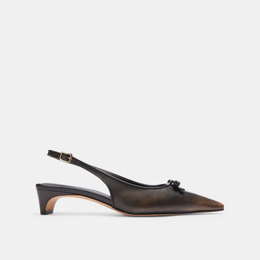Bow Slingback Heel In Signature Jacquard